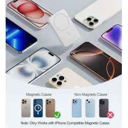 Power Bank inalámbrico magnético ⋆ 10000 mAh ⋆ Carga rápida 20W ⋆ Slim ⋆ Compatible MagSafe ⋆ Gris🔋⚡📱