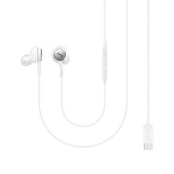 SAMSUNG Auriculares cable tipo C USB C Manos libres Tuned by AKG EO-IG955 originales con sonido premium - Blanco