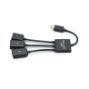 Cable adaptador 3 en 1 OTG Micro USB macho a 2 USB hembra + Micro USB hembra ⋆ HUB para móvil, tablet u ordenador 🔌📱💻