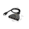 Conmutador HDMI 3 en 1 compatible 4K 2K 3D ⋆ Selector con botón físico ⋆ 3 entradas 1 salida ⋆ HDTV, PS4, Xbox, DVD 📺🎮🖥️🔁