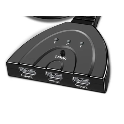 Conmutador HDMI 3 en 1 compatible 4K 2K 3D ⋆ Selector con botón físico ⋆ 3 entradas 1 salida ⋆ HDTV, PS4, Xbox, DVD 📺🎮🖥️🔁
