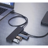 Hub USB 3.0 con 4 puertos ⋆ Alta velocidad ⋆ Compatible con portátil, Xbox, disco duro, teclado y más ⚡🖥️📦🔌