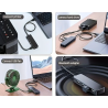 Hub USB 3.0 con 4 puertos ⋆ Alta velocidad ⋆ Compatible con portátil, Xbox, disco duro, teclado y más ⚡🖥️📦🔌