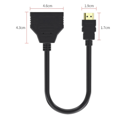 Cable divisor compatible con HDMI ⋆ 1 entrada a 2 salidas ⋆ Resolución 1080P ⋆ Adaptador Y dual para TV, monitor, portátil 🎥🔌🖥️📺
