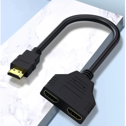 Cable divisor compatible con HDMI ⋆ 1 entrada a 2 salidas ⋆ Resolución 1080P ⋆ Adaptador Y dual para TV, monitor, portátil 🎥🔌🖥️📺