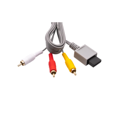 Cable AV compatible con NINTENDO Wii ⋆ 3 RCA compuesto (audio + video) ⋆ Longitud 1,8 m ⋆ Fácil instalación