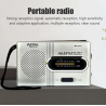INDIN Mini radio retro portátil BC-R2 ⋆ AM/FM ⋆ Antena telescópica ⋆ Altavoz integrado ⋆ Funciona con pilas AA