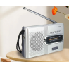 INDIN Mini radio retro portátil BC-R2 ⋆ AM/FM ⋆ Antena telescópica ⋆ Altavoz integrado ⋆ Funciona con pilas AA