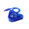 Adaptador USB compatible para mandos PS2 ⋆ Doble entrada ⋆ Conexión a PC por USB ⋆ Color azul ⋆ Windows hasta 8.1