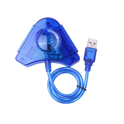 Adaptador USB compatible para mandos PS2 ⋆ Doble entrada ⋆ Conexión a PC por USB ⋆ Color azul ⋆ Windows hasta 8.1