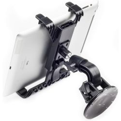 Soporte de coche con ventosa para tablet 8" a 12" ⋆ montaje en parabrisas o salpicadero ⋆ rotación 360° ⋆ ABS resistente