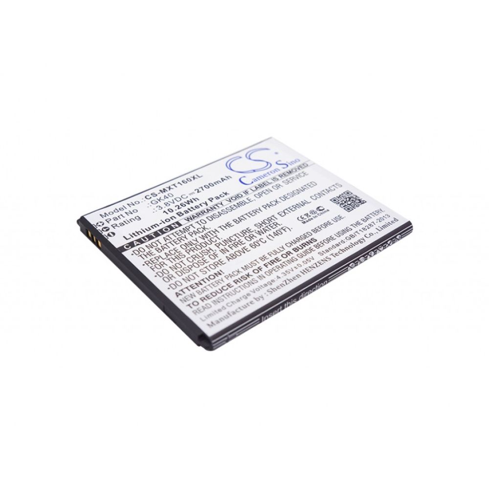 CAMERON SINO Batería compatible con Motorola GK40 ⋆ 2700 mAh ⋆ Moto G4 Play / G5 / E3 / E4 / E5 Play ⋆ XT1607 y más