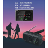 Radio solar portátil de emergencia ⋆ modelo 366 ⋆ AM/FM ⋆ manivela + carga solar + USB ⋆ linterna LED y powerbank