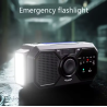 Radio solar portátil de emergencia ⋆ modelo 366 ⋆ AM/FM ⋆ manivela + carga solar + USB ⋆ linterna LED y powerbank