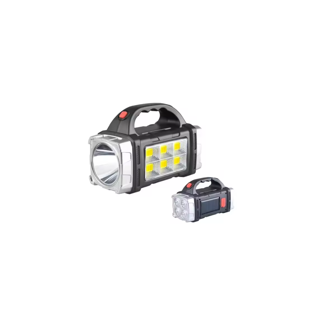 Linterna LED recargable HB-2678-6 ⋆ 6COB blanca y amarilla ⋆ carga solar y USB ⋆ IP44 ⋆ camping, coche, emergencias