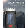 Linterna LED recargable HB-2678-6 ⋆ 6COB blanca y amarilla ⋆ carga solar y USB ⋆ IP44 ⋆ camping, coche, emergencias