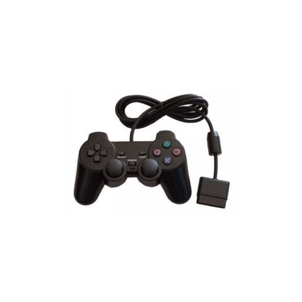 Mando Dual Shock compatible con PlayStation 2 y PS1 🎮 con vibración ⋆ conexión PS2 ⋆ cable 1,8 m ⋆ nuevo