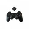 Mando inalámbrico RF compatible con PlayStation 2 🎮 vibración ⋆ 2.4 GHz ⋆ 8 m alcance ⋆ textura de goma ⋆ color negro