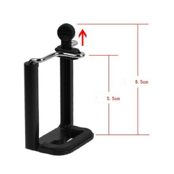 Soporte adaptador universal extensible para móvil y cámara deportiva ⋆ Trípode / aro de luz / palo selfie ⋆ 5,5–8,5 cm