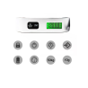Báscula portátil digital colgante 10g–50kg ⋆ Pantalla LCD con retroiluminación ⋆ Equipaje maletas viaje precisión 10 g
