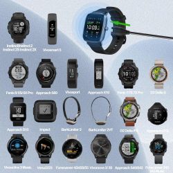 Cable cargador USB para GARMIN FENIX 7 7S 7X 6 6S 6X Pro / 5 5S 5X Plus / FORERUNNER 935 945 45 45S 245 / APPROACH S10