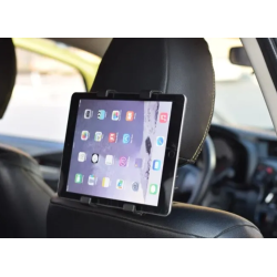 Soporte para reposacabezas asiento coche ⋆ Compatible con tabletas y móviles de 4,7" a 12,9" ⋆ Giro 360° ⋆ Viajes niños