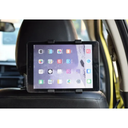 Soporte para reposacabezas asiento coche ⋆ Compatible con tabletas y móviles de 4,7" a 12,9" ⋆ Giro 360° ⋆ Viajes niños