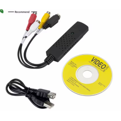 Capturadora USB 2.0 VHS a DVD compatible con Windows ⋆ Convierte vídeo analógico a digital con audio RCA/S-Video