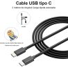 Cargador adaptador de red pared enchufe 45W conector USB C / Tipo C Negro