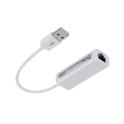 Adaptador USB 2.0 a RJ45 Ethernet 10/100Mbps ⋆ Compatible con Windows, Mac, Android ⋆ Plug & Play