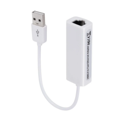 Adaptador USB 2.0 a RJ45 Ethernet 10/100Mbps ⋆ Compatible con Windows, Mac, Android ⋆ Plug & Play