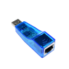 Adaptador de red USB a RJ45 Ethernet azul ⋆ 10/100Mbps automático ⋆ Compatible USB 1.0/1.1/2.0 ⋆ Plug & Play