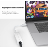 Adaptador USB-C a RJ45 + HUB 3 USB ⋆ 4 en 1 Tipo C a Ethernet y 3 puertos USB 2.0 ⋆ Compatible PC y portátil ⋆ Blanco