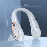 Ventilador sin aspas para cuello ⋆ Mini ventilador portátil silencioso USB ⋆ 5 velocidades ⋆ Pantalla digital ⋆ Verde