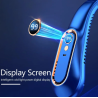 Ventilador sin aspas para cuello ⋆ Mini ventilador portátil silencioso USB ⋆ 5 velocidades ⋆ Pantalla digital ⋆ Azul