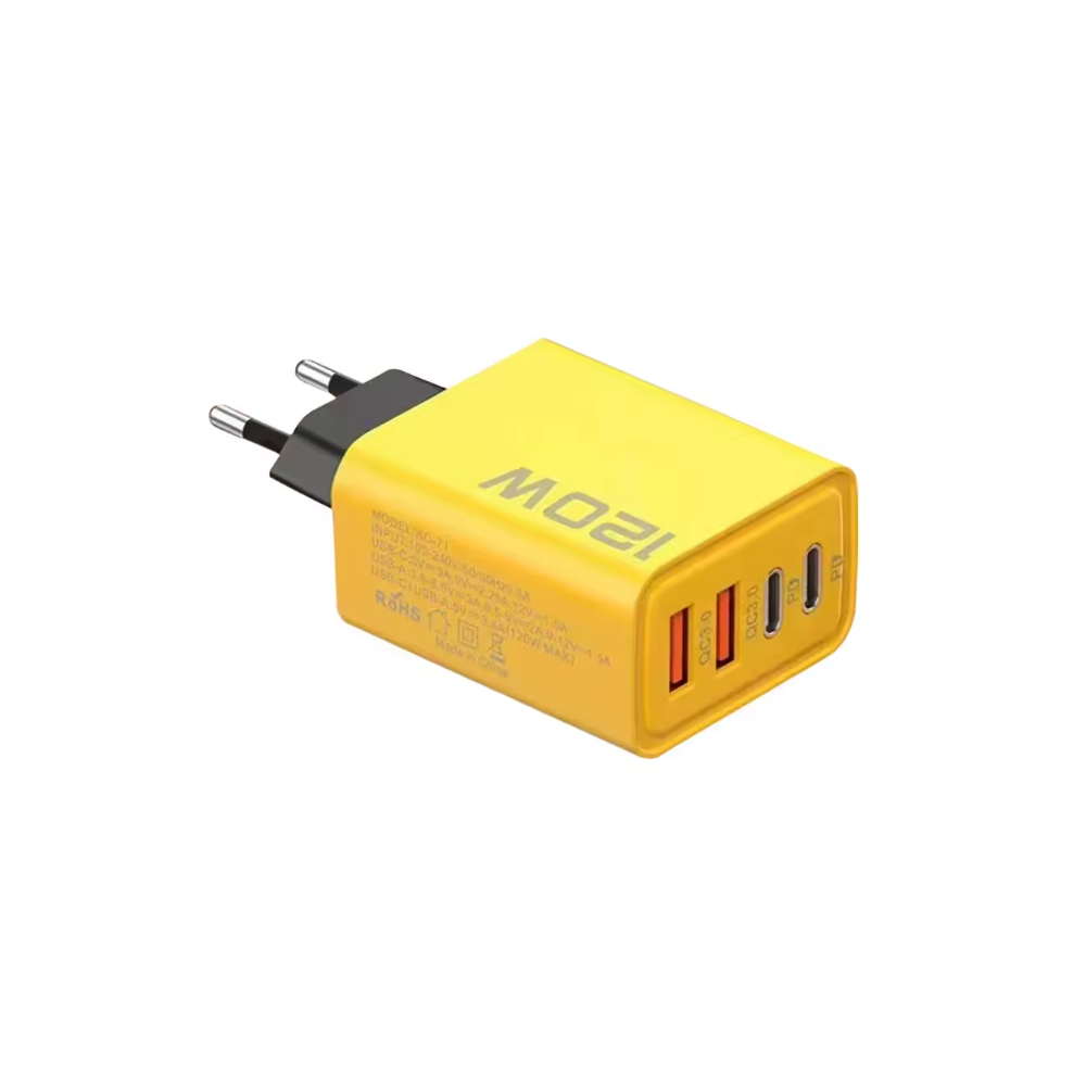 Cargador rápido 120W USB-C + USB ⋆ 4 puertos carga rápida PD 3.0 ⋆ iPhone Samsung Xiaomi ⋆ ENVÍO DESDE ESPAÑA