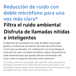 XIAOMI REDMI BUDS 6 ACTIVE ⋆ Auriculares inalámbricos Bluetooth 5.4 ⋆ Sonido de alta calidad ⋆ Color blanco ⋆ Control táctil