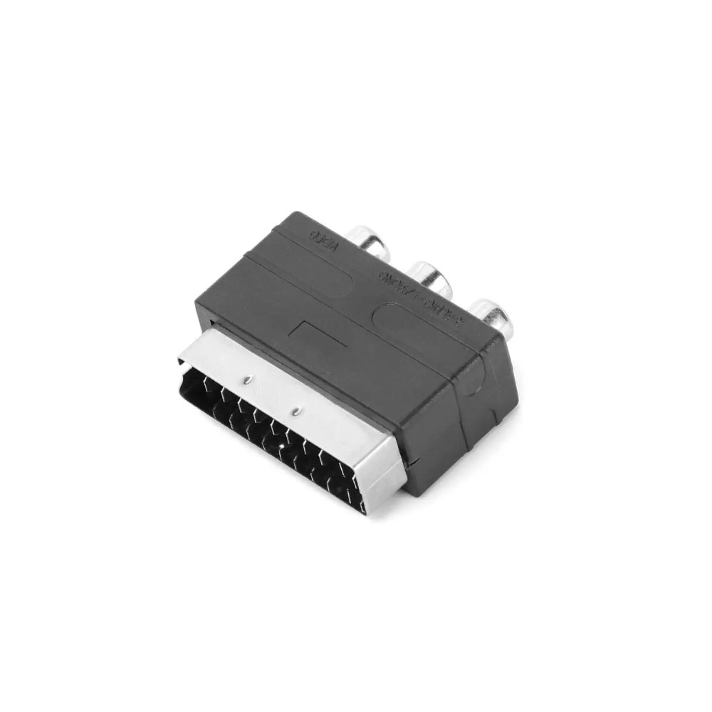 Adaptador Euroconector SCART macho a 3RCA AV ⋆ Audio y vídeo compuesto ⋆ Para PS4, Wii, DVD, VCR ⋆ ENVÍO DESDE ESPAÑA