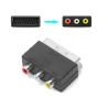 Adaptador Euroconector SCART macho a 3RCA AV ⋆ Audio y vídeo compuesto ⋆ Para PS4, Wii, DVD, VCR ⋆ ENVÍO DESDE ESPAÑA