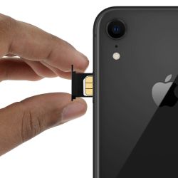 Bandeja SIM compatible para APPLE iPhone XR A2105 ⋆ Color negro ⋆ Repuesto para tarjeta SIM ⋆ ENVÍO DESDE ESPAÑA