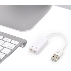 Tarjeta de sonido USB 7.1 canales analógica ⋆ Convertidor portátil para PC, auriculares y micrófono ⋆ ENVÍO DESDE ESPAÑA