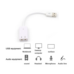 Tarjeta de sonido USB 7.1 canales analógica ⋆ Convertidor portátil para PC, auriculares y micrófono ⋆ ENVÍO DESDE ESPAÑA