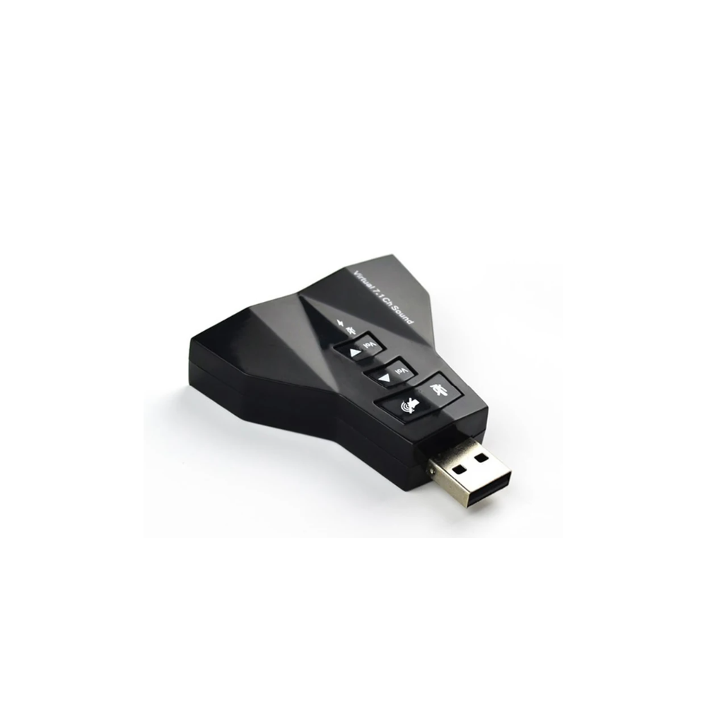 Tarjeta de sonido Virtual 7.1 USB 3D ⋆ Adaptador externo con micrófono y auriculares ⋆ Windows y Linux ⋆ ENVÍO DESDE ESPAÑA