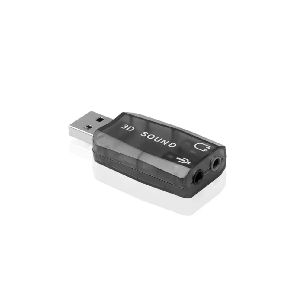Tarjeta de sonido USB externa 5.1 canales 3D ⋆ Adaptador con micrófono y auriculares para PC Plug and Play ⋆ ENVÍO DESDE ESPAÑA