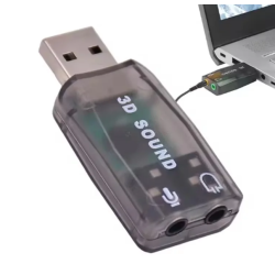 Tarjeta de sonido USB externa 5.1 canales 3D ⋆ Adaptador con micrófono y auriculares para PC Plug and Play ⋆ ENVÍO DESDE ESPAÑA