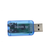 Tarjeta de sonido USB externa 5.1 canales 3D ⋆ Adaptador con micrófono y auriculares para PC azul ⋆ ENVÍO DESDE ESPAÑA