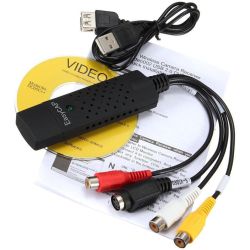 EASYCAP Capturadora de vídeo USB 2.0 ⋆ Adaptador RCA/S-Video a PC ⋆ Conversor VHS a DVD ⋆ Plug and Play ⋆ ENVÍO DESDE ESPAÑA