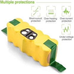 Batería compatible 14,4V 4500 mAh Ni-MH para Irobot Roomba series 500 600 700 800 ⋆ Alta capacidad ⋆ ENVÍO DESDE ESPAÑA
