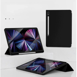 Funda negra compatible Samsung Tab S7 Plus / S7 FE / S8 Plus ⋆ Smart cover con soporte lápiz ⋆ ENVÍO DESDE ESPAÑA