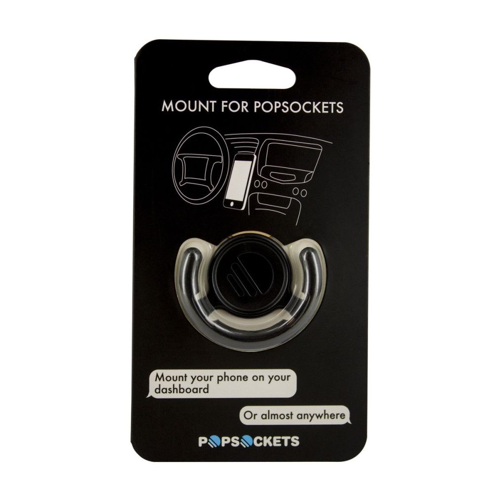 POPSOCKETS Soporte adhesivo multisuperficies compatible con móviles ⋆ Montaje manos libres ⋆ Color negro ⋆ ENVÍO DESDE ESPAÑA